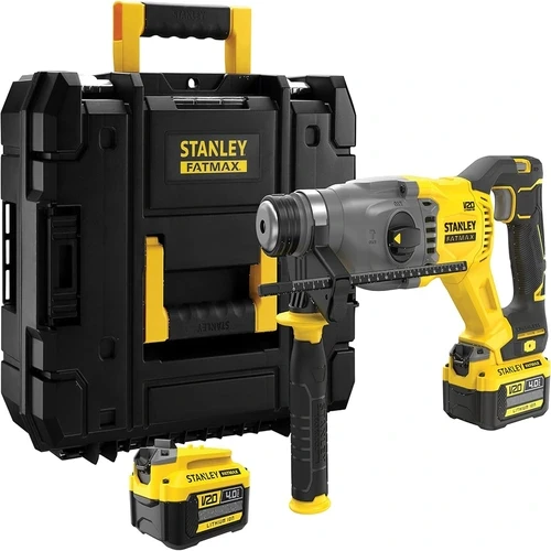 Stanley FATMAX 20V Brushless Cordless Rotary Hammer 22mm 2J SDS Plus with Dual 4.0Ah Batteries